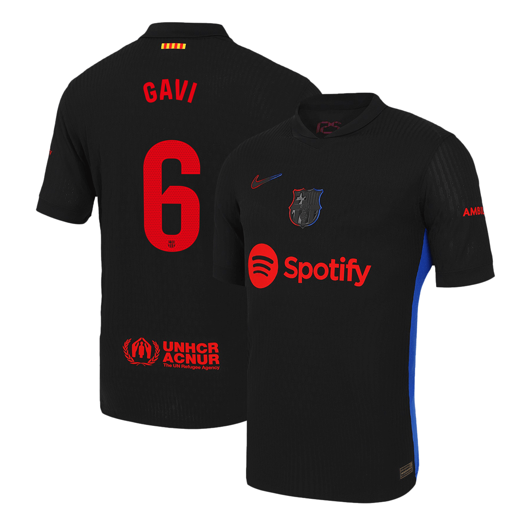 Camiseta de fútbol visitante auténtica del Barcelona GAVI #6 2024/25