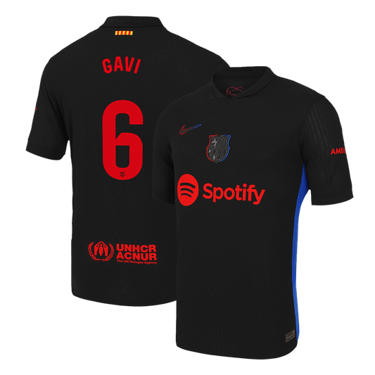 Camiseta de fútbol visitante auténtica del Barcelona GAVI #6 2024/25
