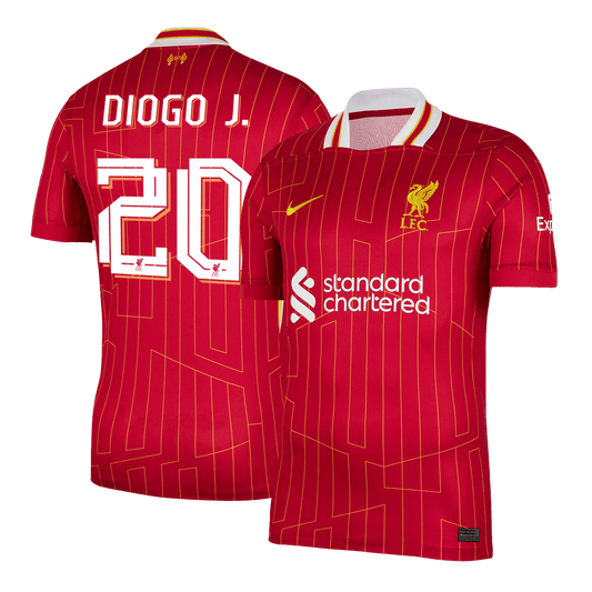 Camiseta de fútbol local del Liverpool DIOGO J. #20 2024/25, roja - UCL