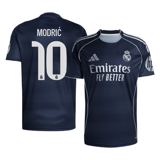 Camiseta de fútbol visitante del Real Madrid MODRIĆ #10 2025/26 (talla grande)