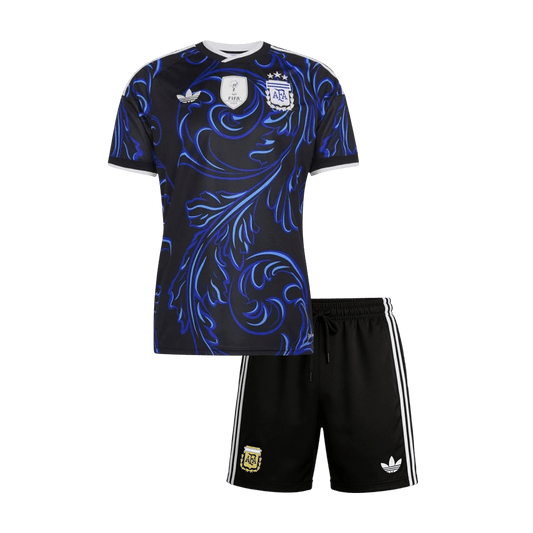Equipación infantil de visitante de Argentina (camiseta + pantalón corto) para el Mundial 2026