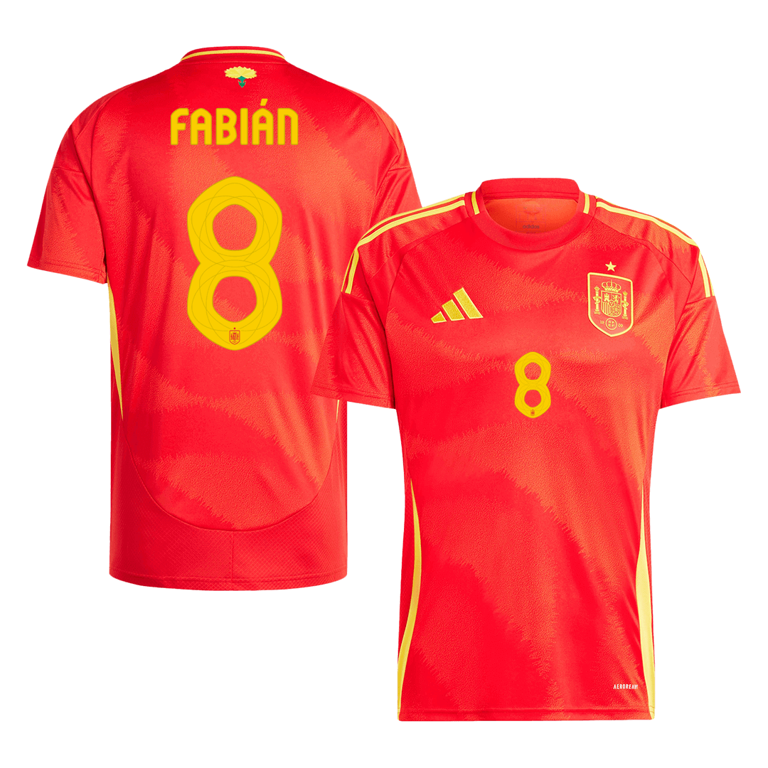 Camiseta FABIÁN #8 España Primera Equipación Eurocopa 2024