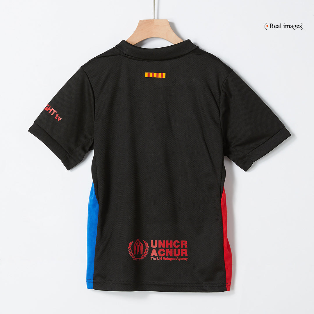 Kits de fútbol personalizados para niños del Barcelona 2024/25 - Logotipo de Spotify sin texto