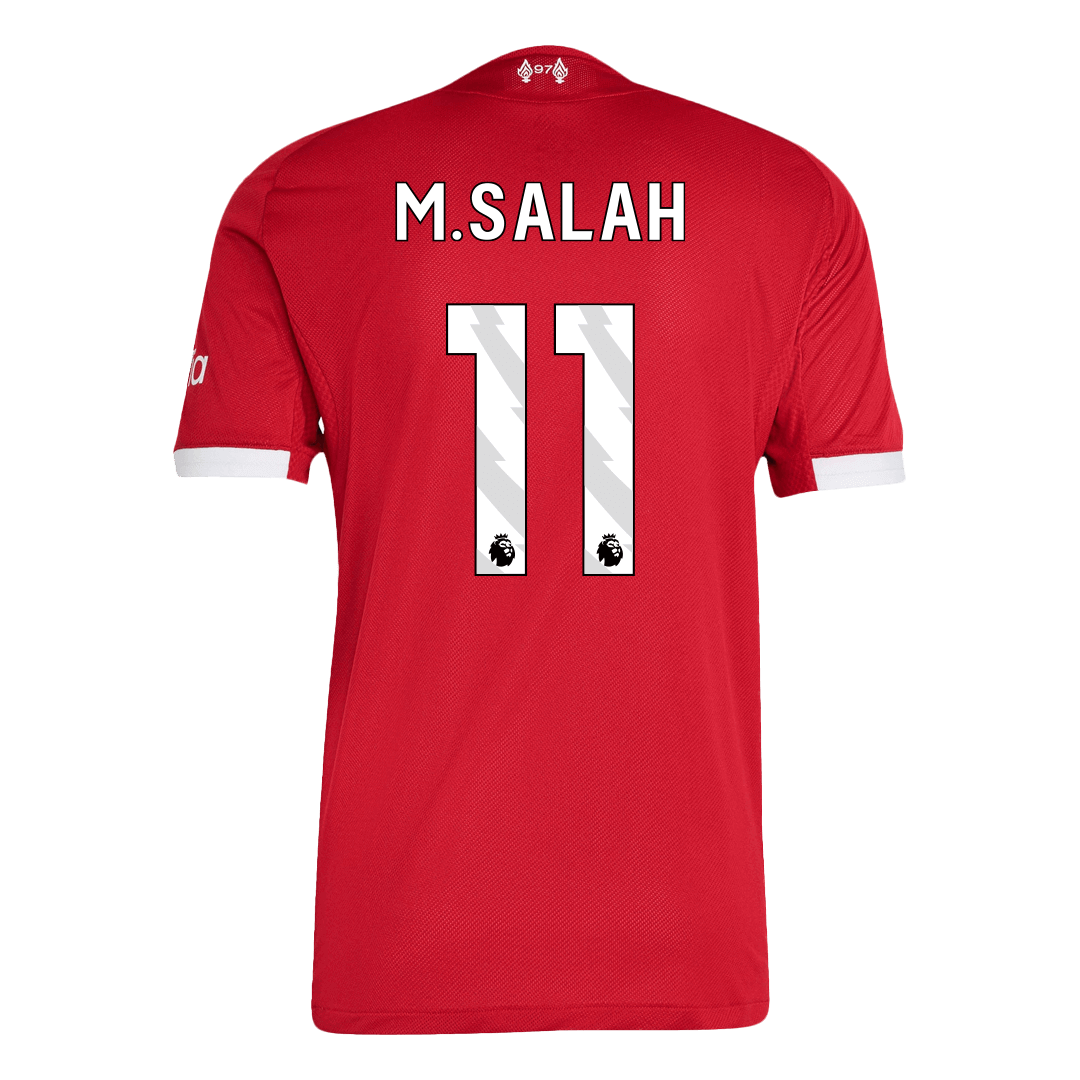 Camiseta de fútbol local auténtica de M.SALAH #11 del Liverpool 2025/26, roja