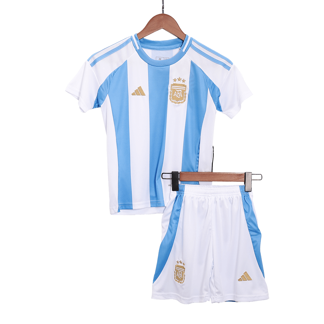Kit de fútbol local de Argentina para niños (Kit y pantalón corto) Copa América 2024