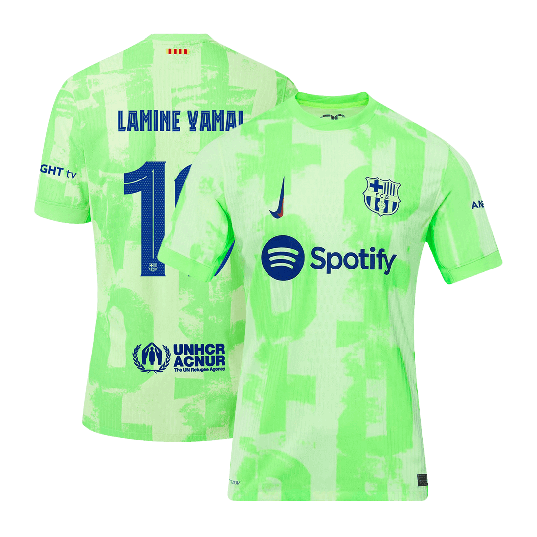 Camiseta de fútbol de visitante del Barcelona 2024/25 de Lamine Yamal #19 (Auténtica) - UCL