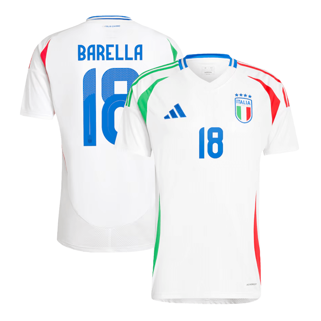Camiseta de fútbol visitante de Italia BARELLA #18 para la Eurocopa 2024