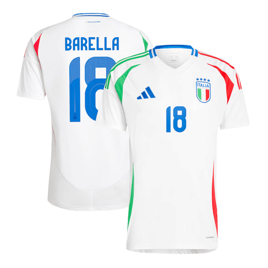 Camiseta de fútbol visitante de Italia BARELLA #18 para la Eurocopa 2024
