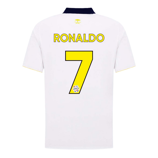 Camiseta de fútbol visitante RONALDO #7 Al Nassr 2025/26, blanca, tercera equipación