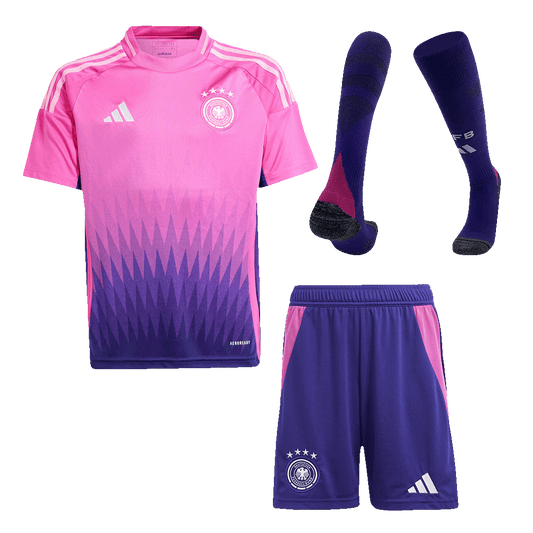 Kit de camiseta de fútbol visitante de Alemania para niños (camiseta, pantalón corto y calcetines) para la Eurocopa 2024