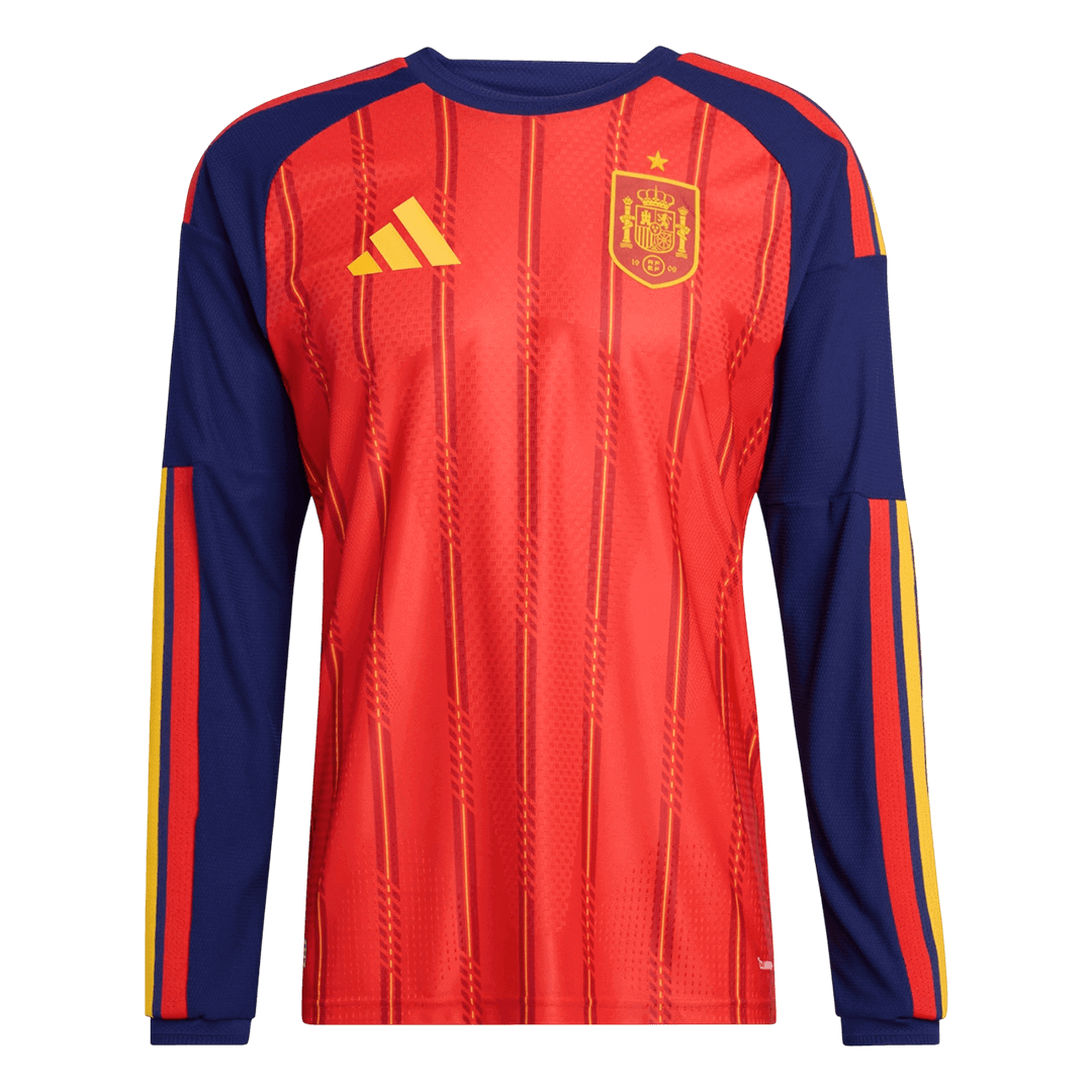 Camiseta de fútbol de manga larga de la selección española (versión jugador, local, 2026)