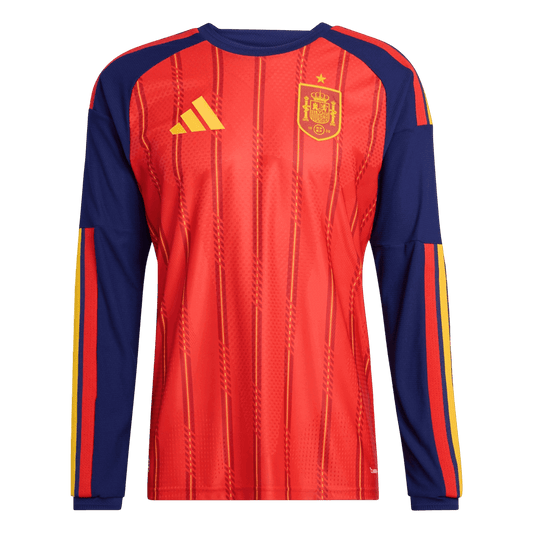 Camiseta de fútbol de manga larga de la selección española (versión jugador, local, 2026)
