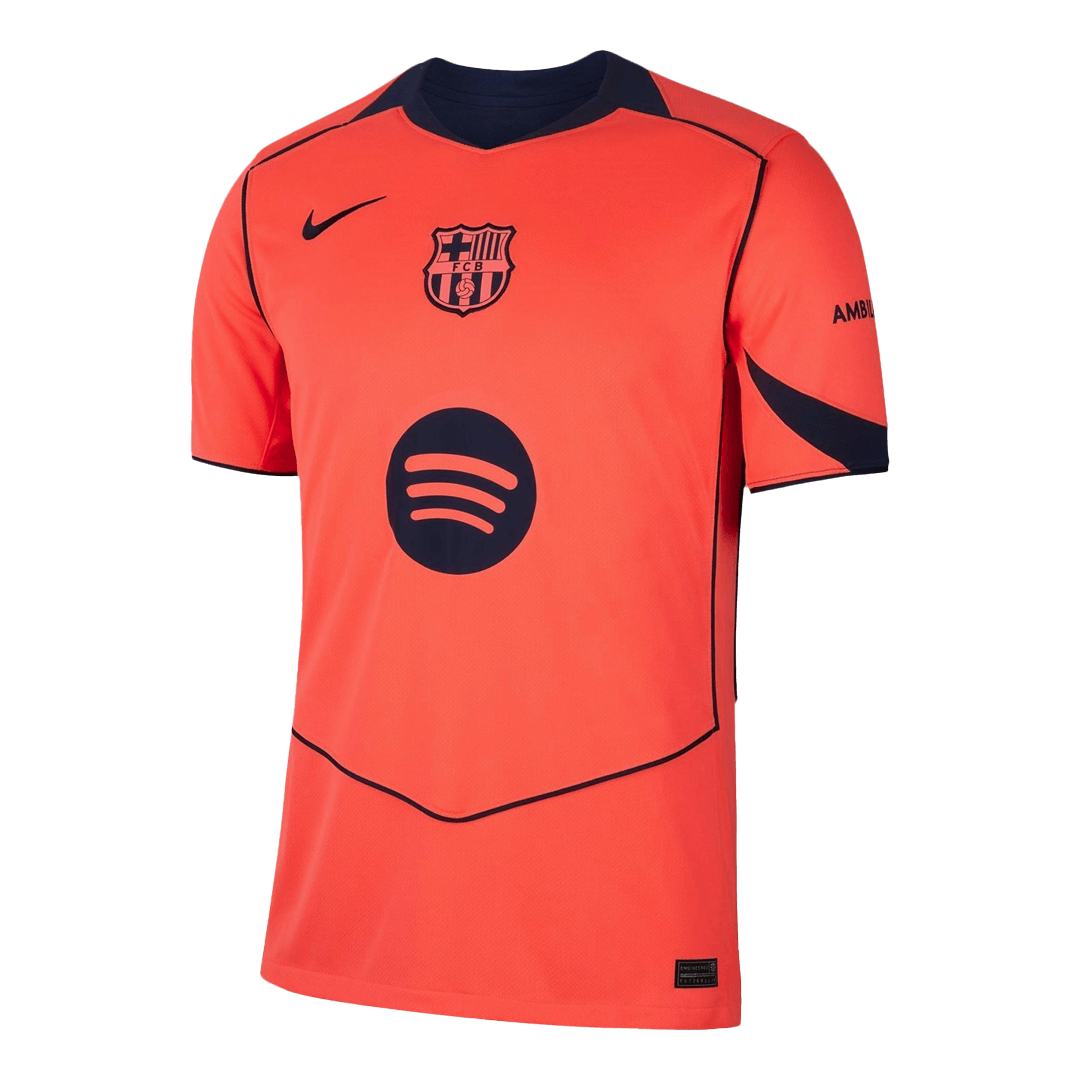 Camiseta de fútbol visitante GAVI #6 del Barcelona 2025/26 (UCL)