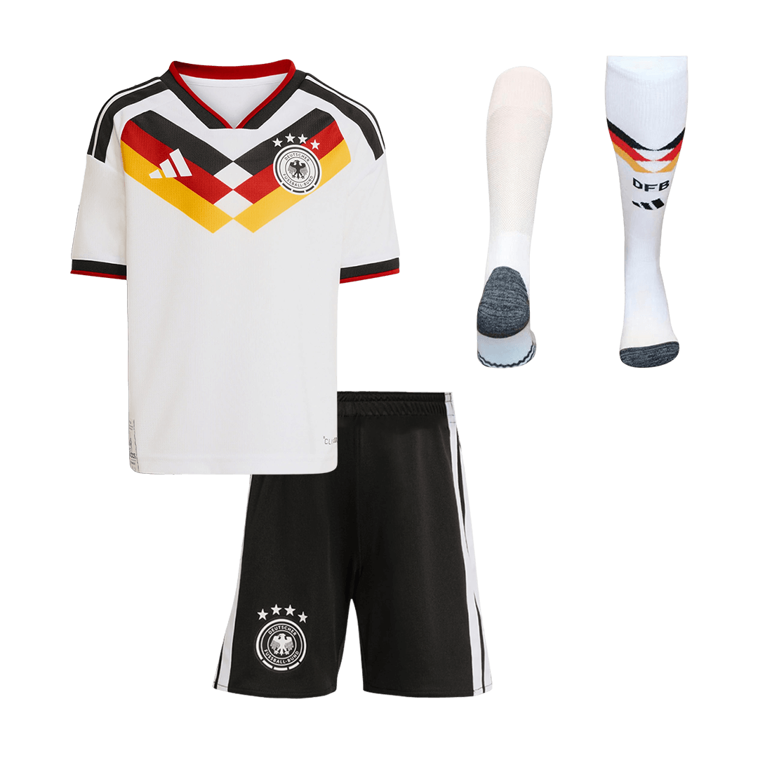 Kit de camiseta de fútbol local de Alemania para niños (camiseta, pantalón corto y calcetines) 2026