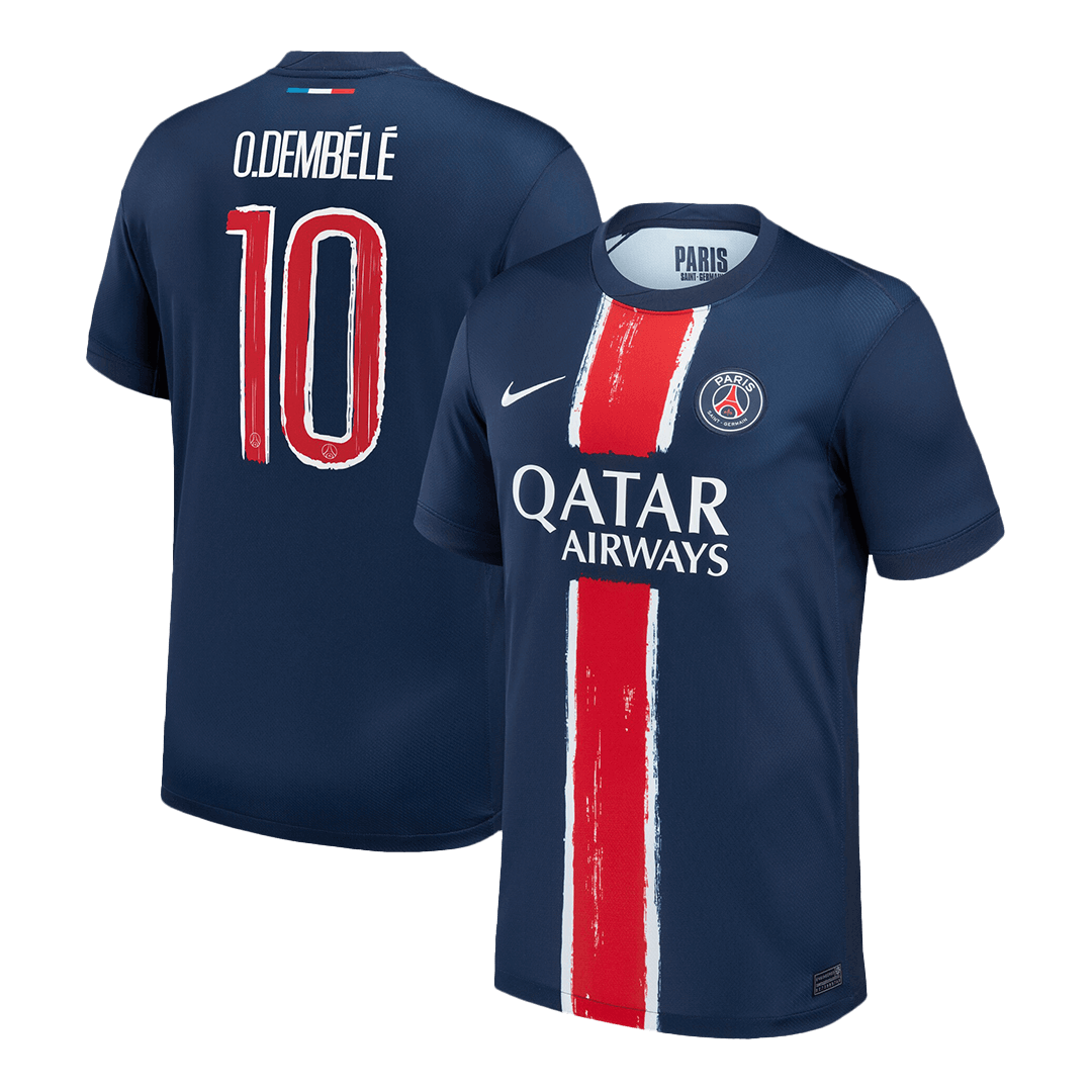 Camiseta de fútbol O.DEMBÉLÉ #10 PSG Local 2024/25 Azul marino - UCL