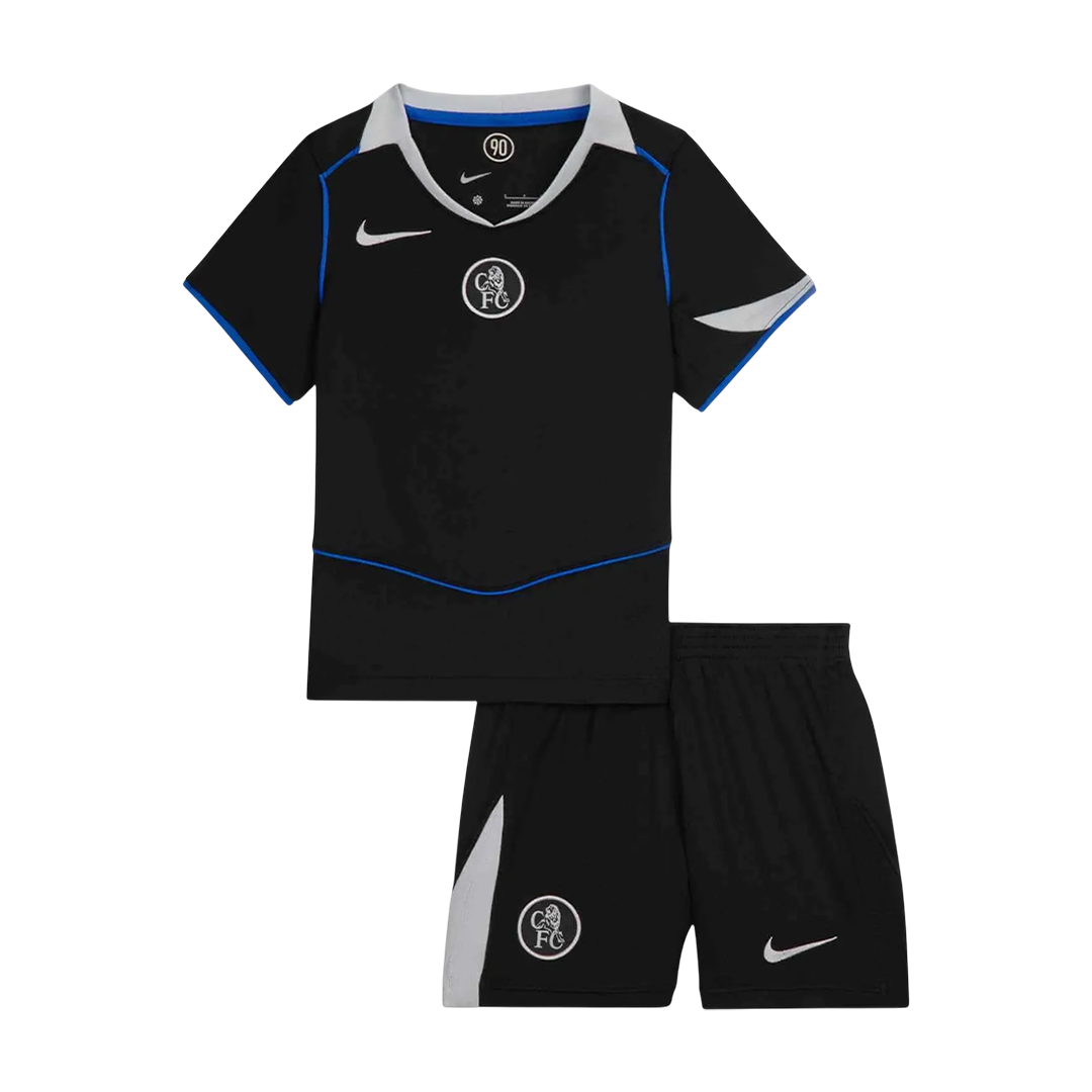 Kit de fútbol visitante del Chelsea para niños (camiseta y pantalón corto) 2025/26