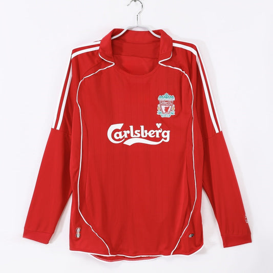 Camiseta retro de manga larga de local del Liverpool 2006-2007