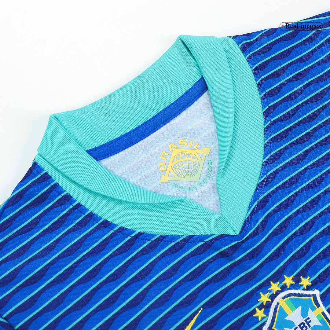 Kit de fútbol visitante de Brasil para niños (camiseta y pantalón corto) Copa América 2024