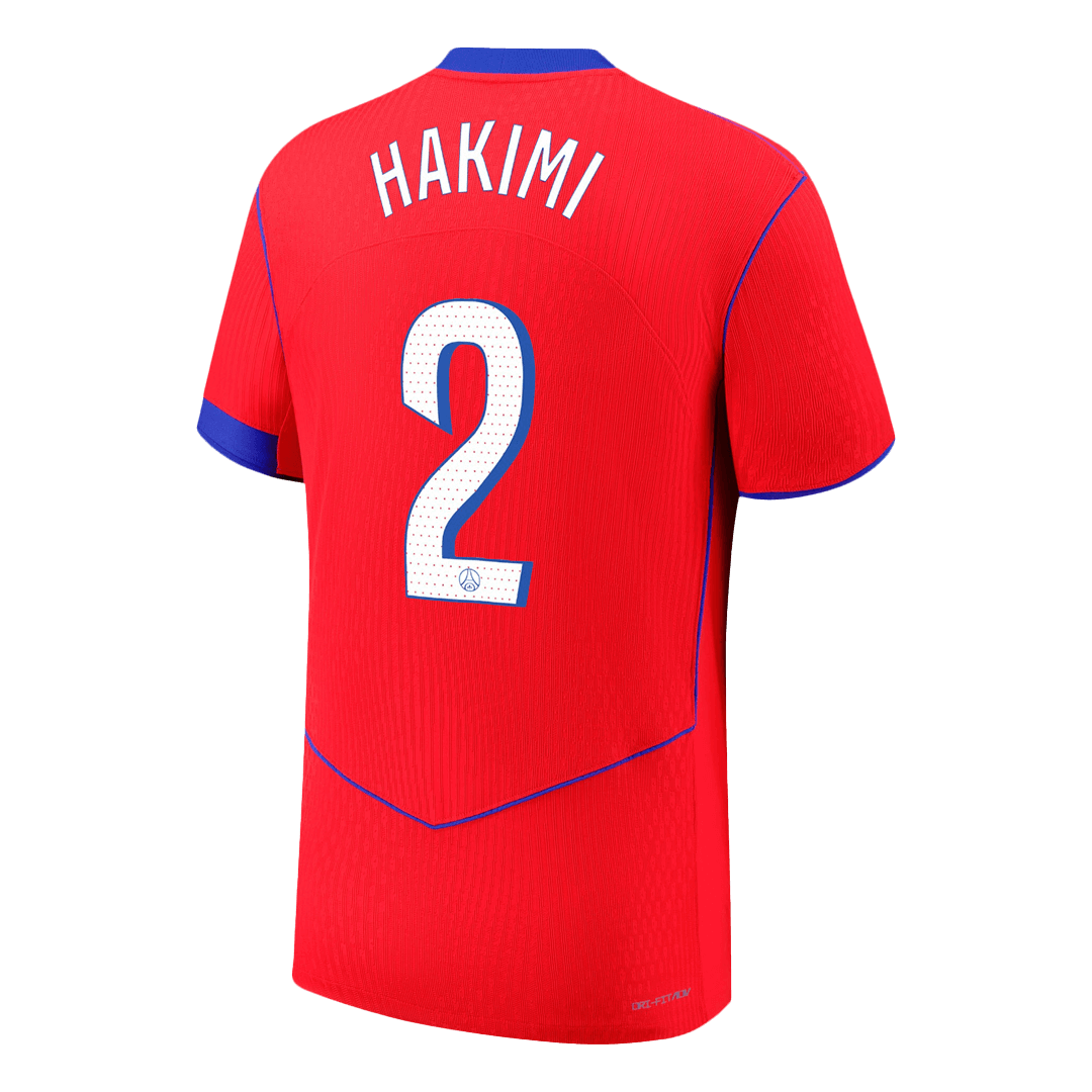 Camiseta de fútbol de visitante auténtica HAKIMI #2 del PSG 2025/26