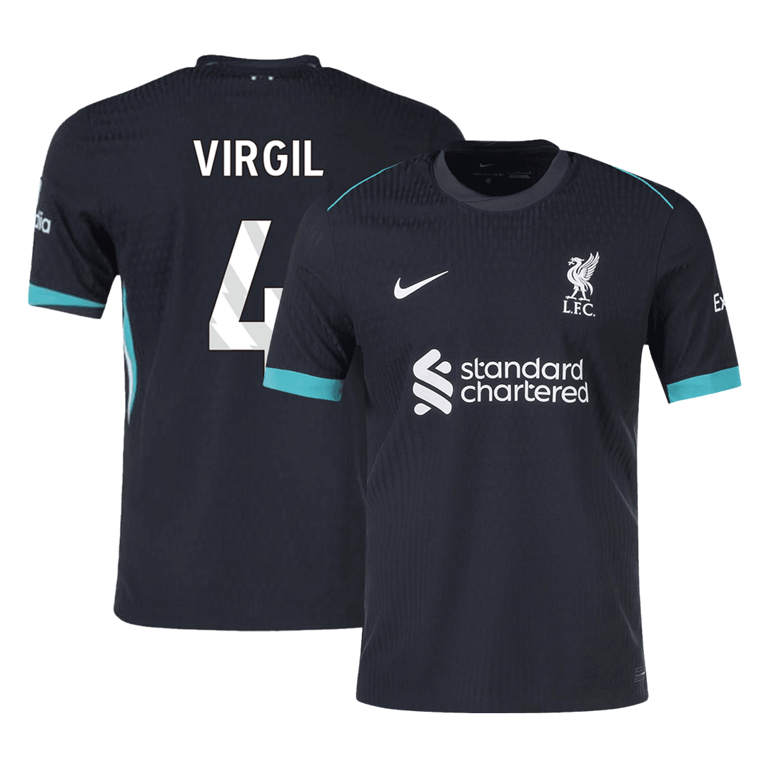 Camiseta de fútbol de visitante VIRGIL #4 del Liverpool 2024/25