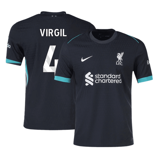 Camiseta de fútbol de visitante VIRGIL #4 del Liverpool 2024/25