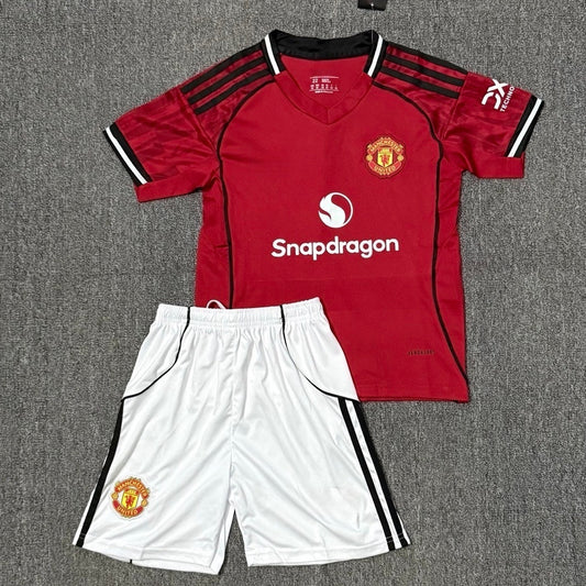 Camiseta local del Manchester United 25/26 para niños