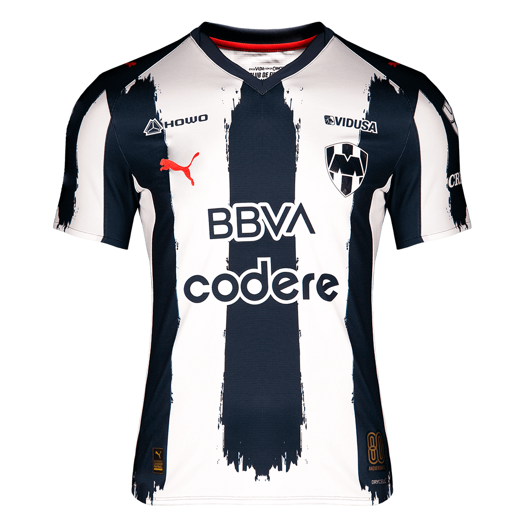 Camiseta de fútbol local del Monterrey 25/26 Blanco y Azul Marino