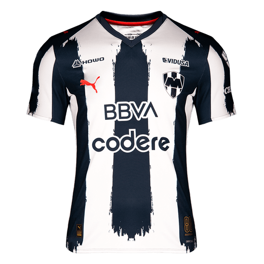 Camiseta de fútbol local del Monterrey 25/26 Blanco y Azul Marino