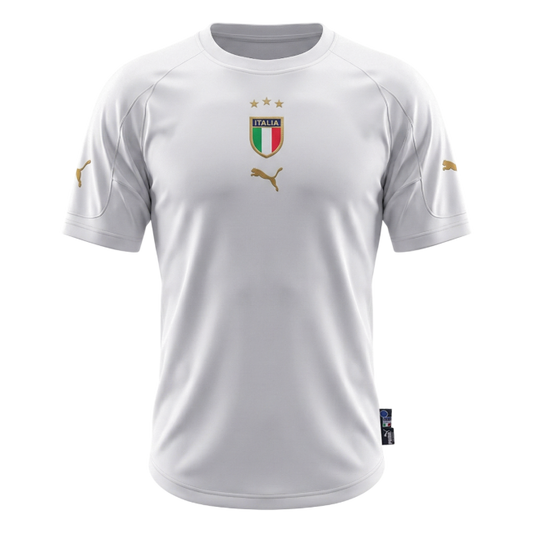 Camiseta retro de fútbol de visitante de Italia 2004