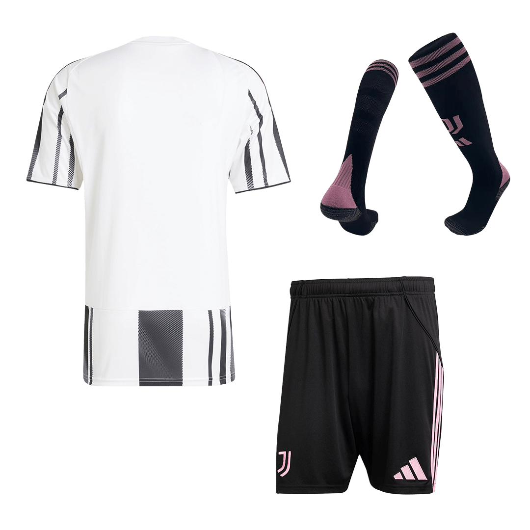 Kit de camiseta de fútbol local de la Juventus (camiseta, pantalones cortos y calcetines) 2025/26