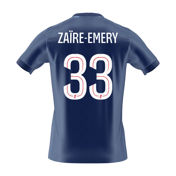 Camiseta de fútbol ZAïRE EMERY #33 PSG Primera equipación 2025/26