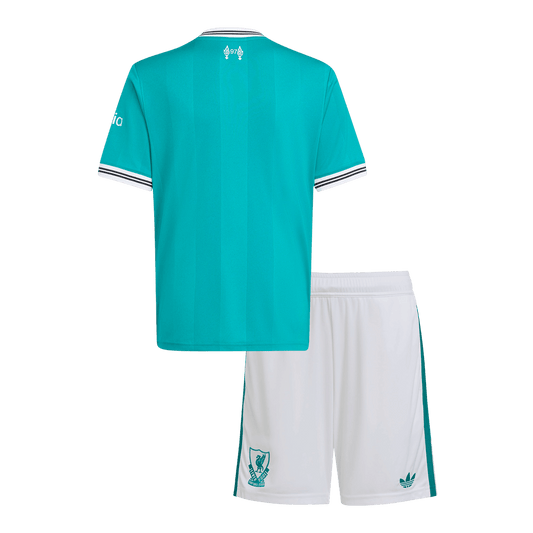 Kit de fútbol visitante del Liverpool para niños (camiseta y pantalón corto) 2025/26
