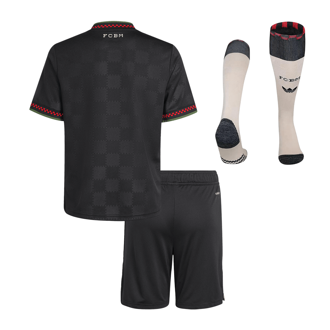 Kit de fútbol infantil de visitante del Bayern Múnich (camiseta, pantalón corto y medias) 2025/26