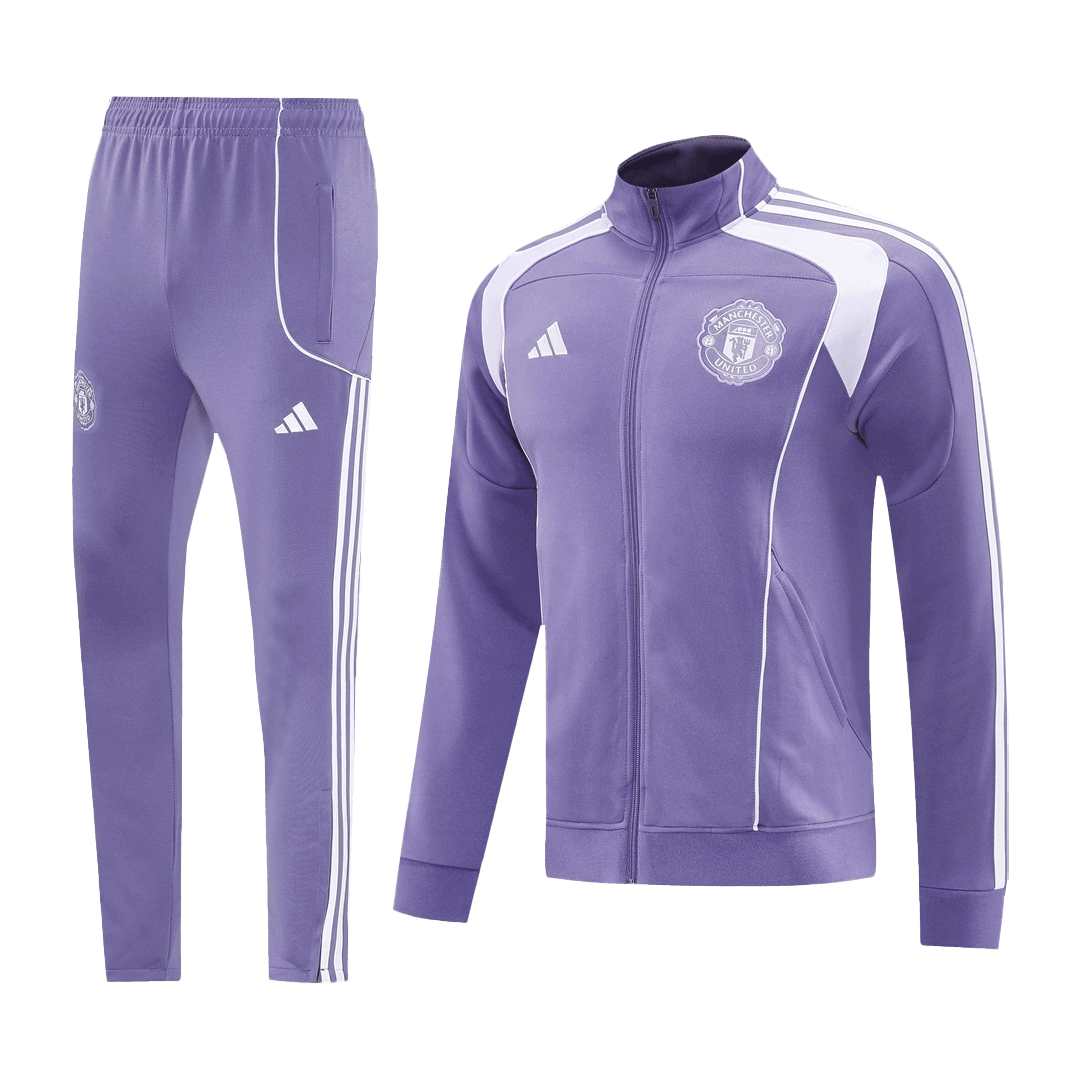 Kit de entrenamiento del Manchester United 25/26 (Chaqueta + Pantalones) Morado