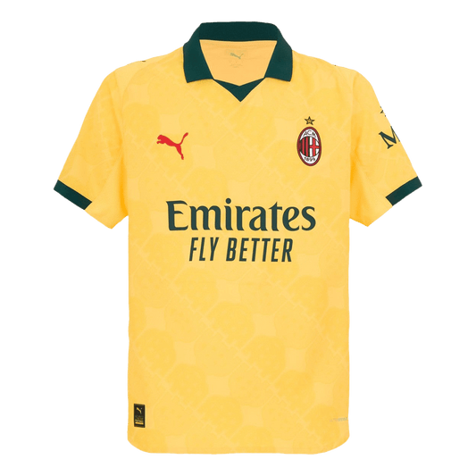 Camiseta de fútbol de visitante del AC Milan 2025/26, color amarillo