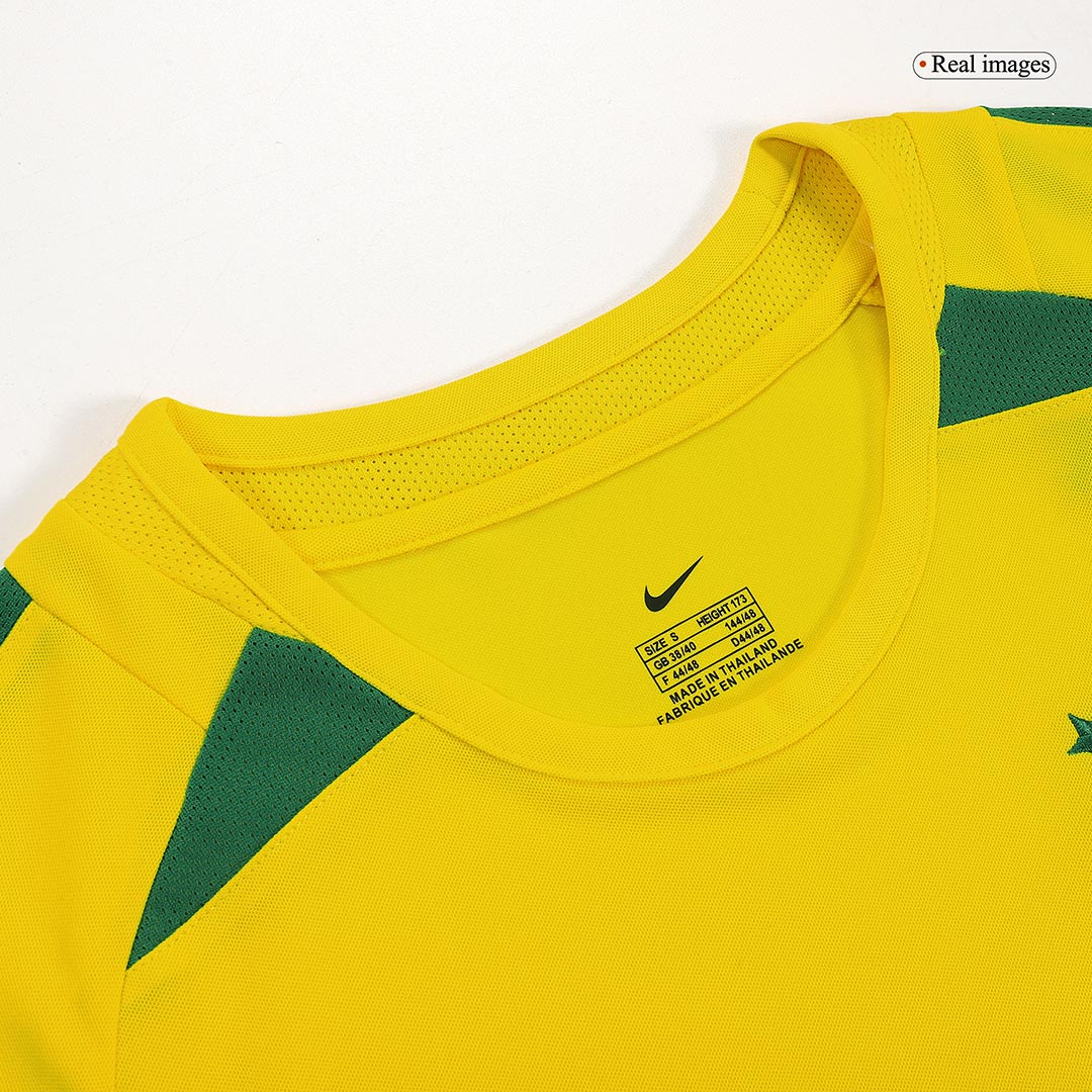 Camiseta retro de fútbol local de Brasil RONALDINHO #11 2002/03