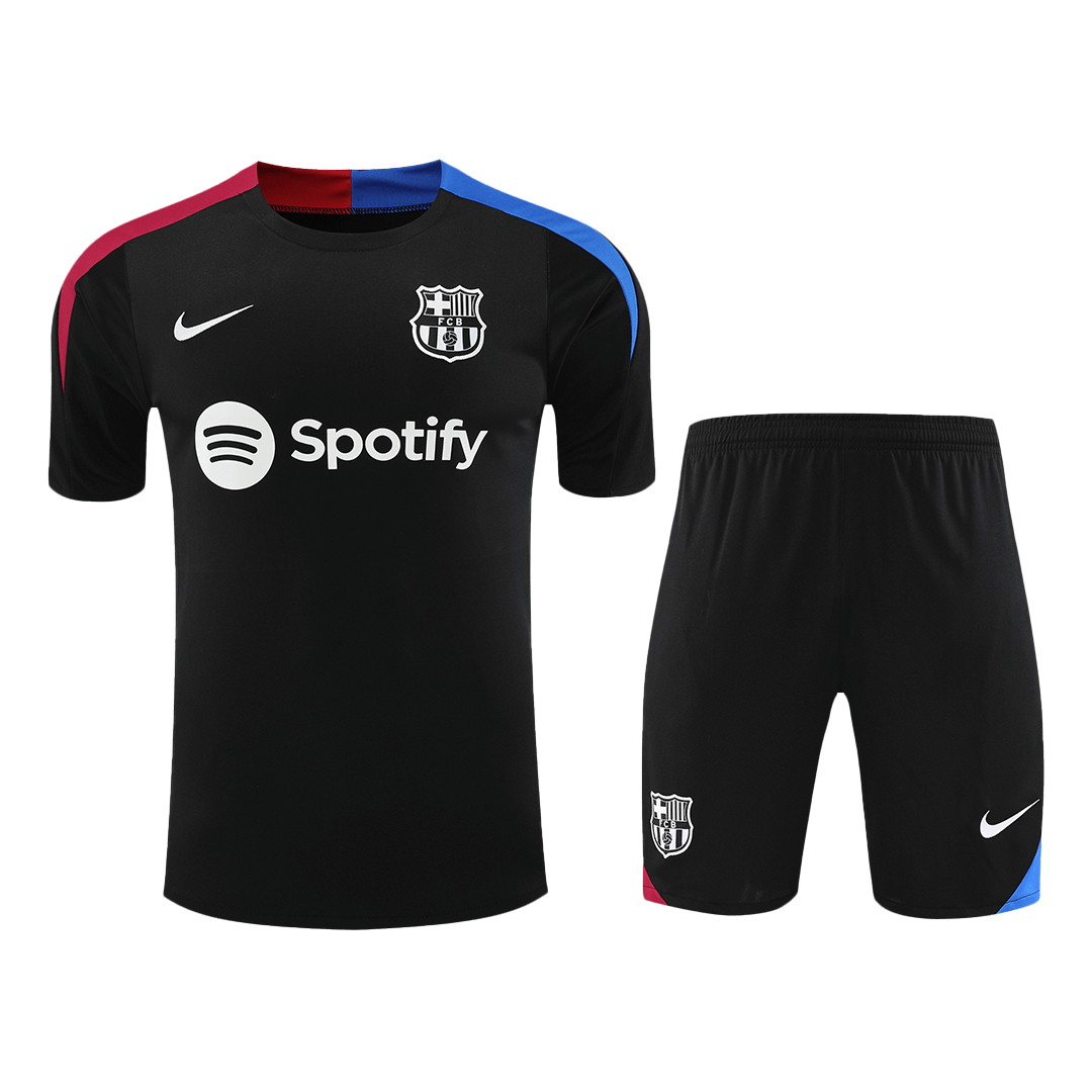 Kit de camiseta de fútbol del Barcelona para antes del partido (camiseta y pantalón corto) 2024/25