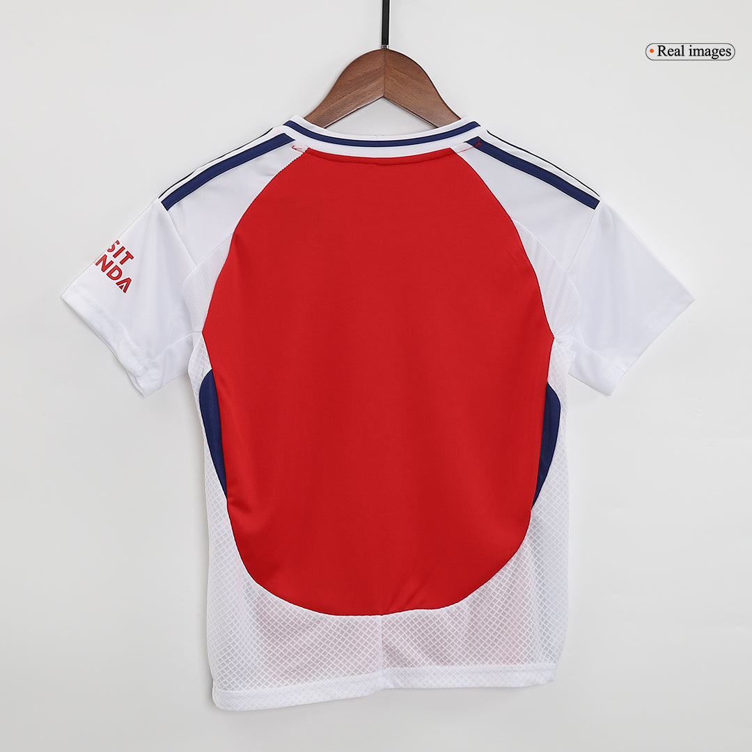 Kit de camiseta de fútbol local del Arsenal para niños (camiseta, pantalones cortos y calcetines)