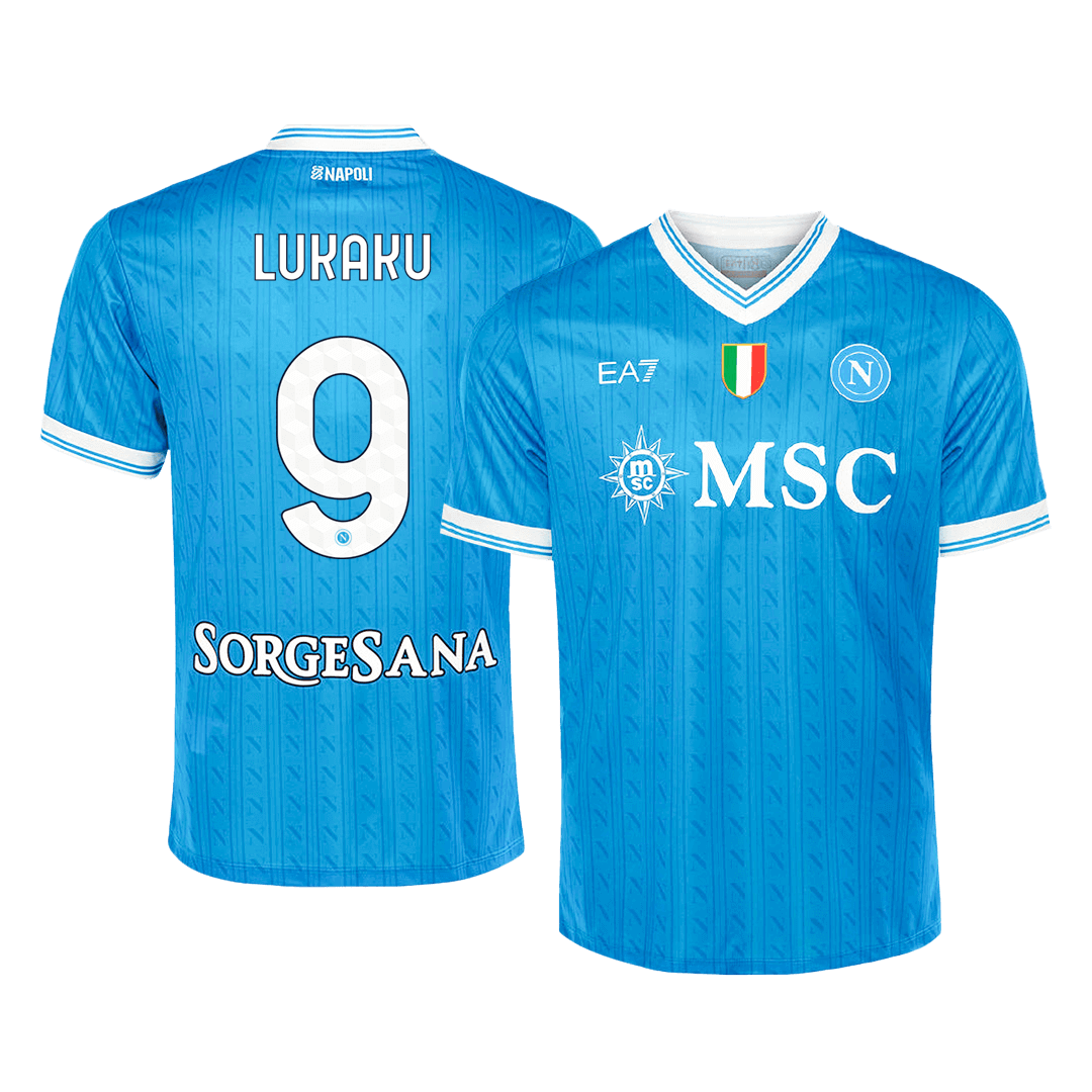 Camiseta de fútbol local LUKAKU #9 Napoli 2025/26 Azul