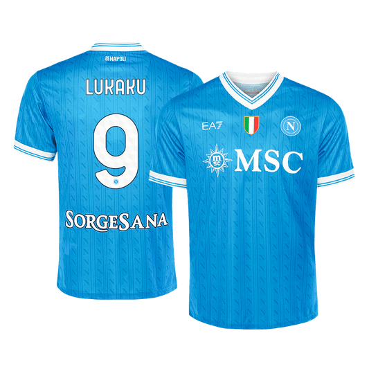 Camiseta de fútbol local LUKAKU #9 Napoli 2025/26 Azul