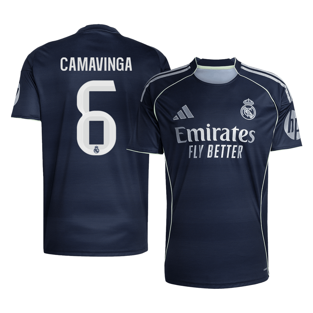 Camiseta de fútbol visitante del Real Madrid CAMAVINGA #6 2025/26