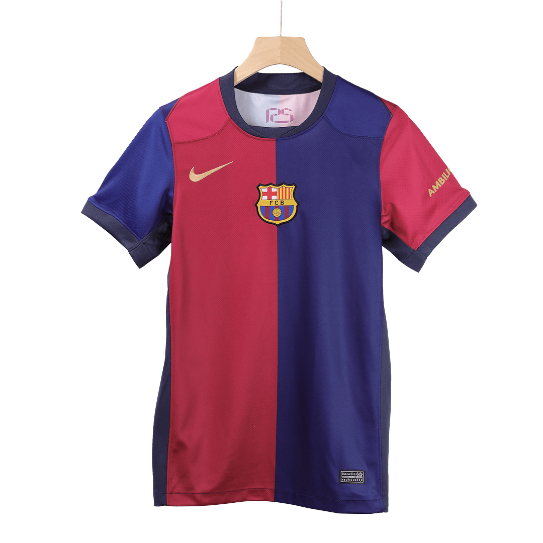 Camiseta de fútbol local del Barcelona Lewandowski #9 2024/25 - Logotipo de Spotify sin texto