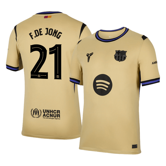 Camiseta de visitante del Barcelona F.DE JONG #21 2025/26, amarilla - UCL