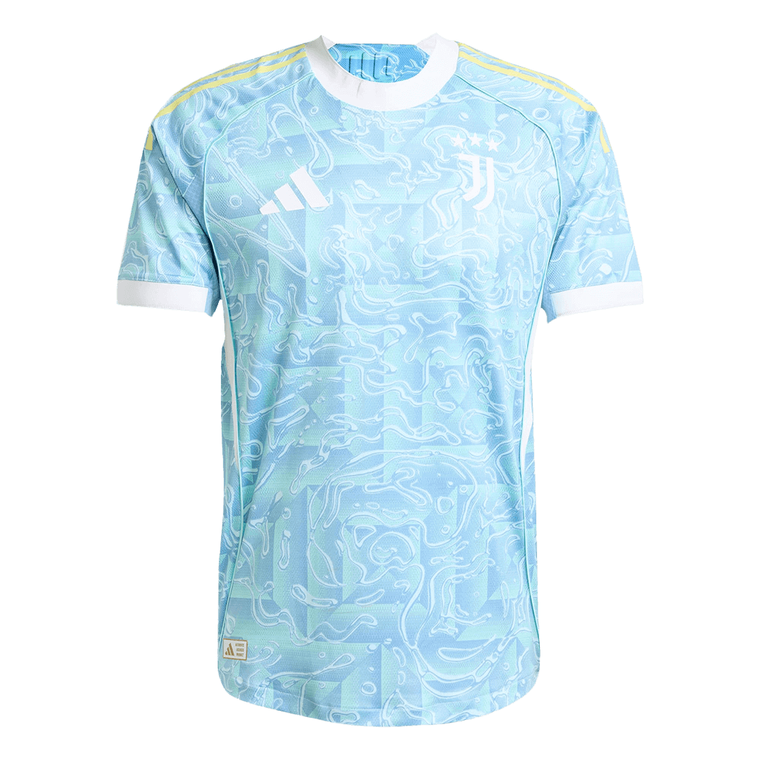 Camiseta de fútbol auténtica de visitante de la Juventus 2025/26 azul