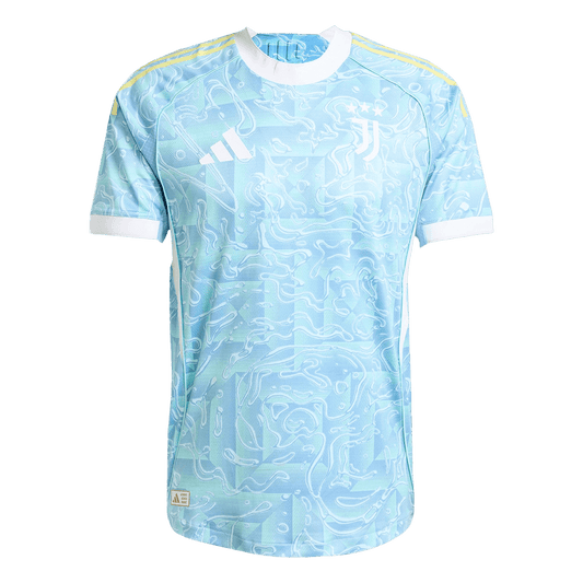 Camiseta de fútbol auténtica de visitante de la Juventus 2025/26 azul