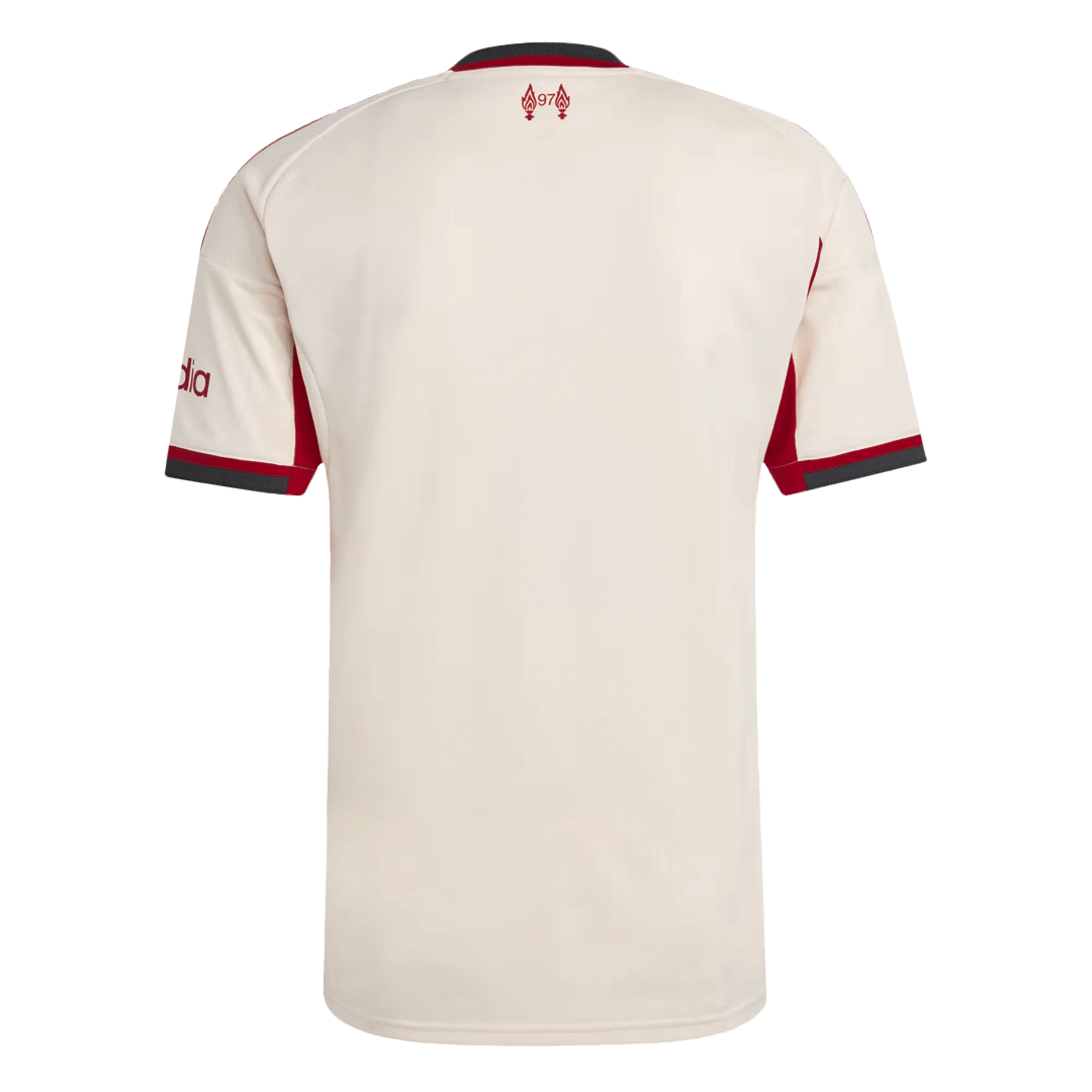 Camiseta de fútbol visitante del Liverpool 25/26 blanca