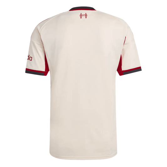 Camiseta de fútbol visitante del Liverpool 25/26 blanca