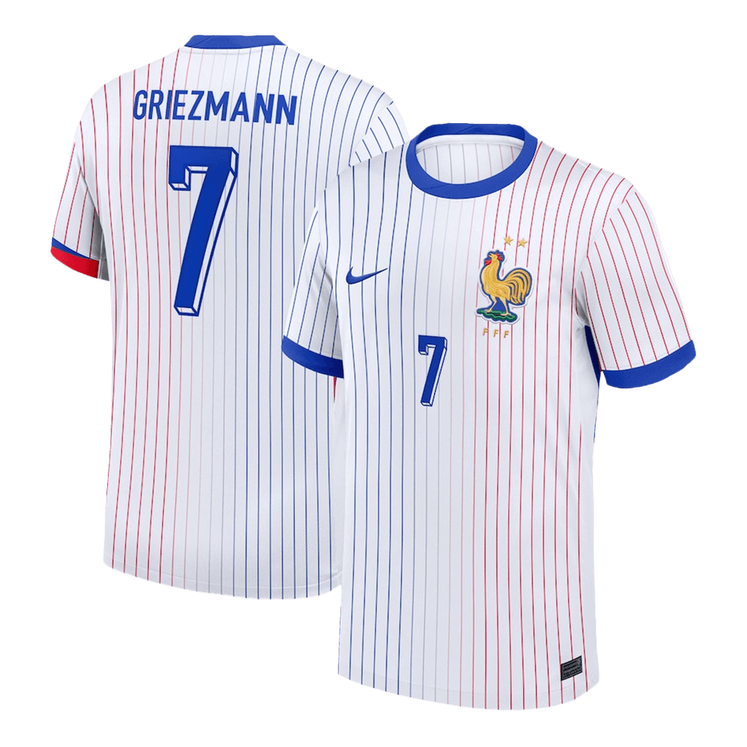 Camiseta de fútbol visitante de Francia Griezmann #7 para la Eurocopa 2024