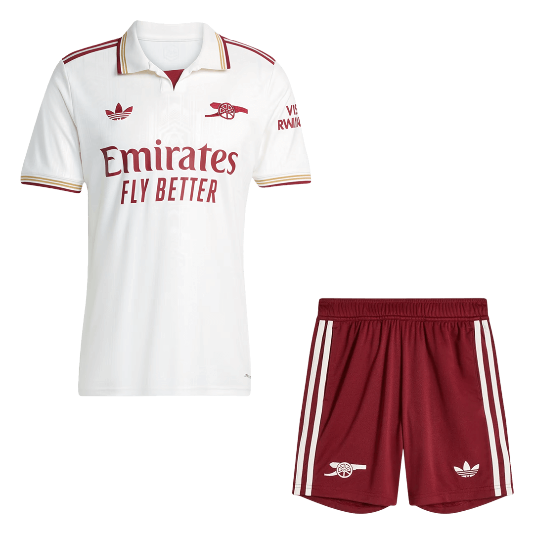 Kit de fútbol visitante del Arsenal (Kit y pantalón corto) 2025/26