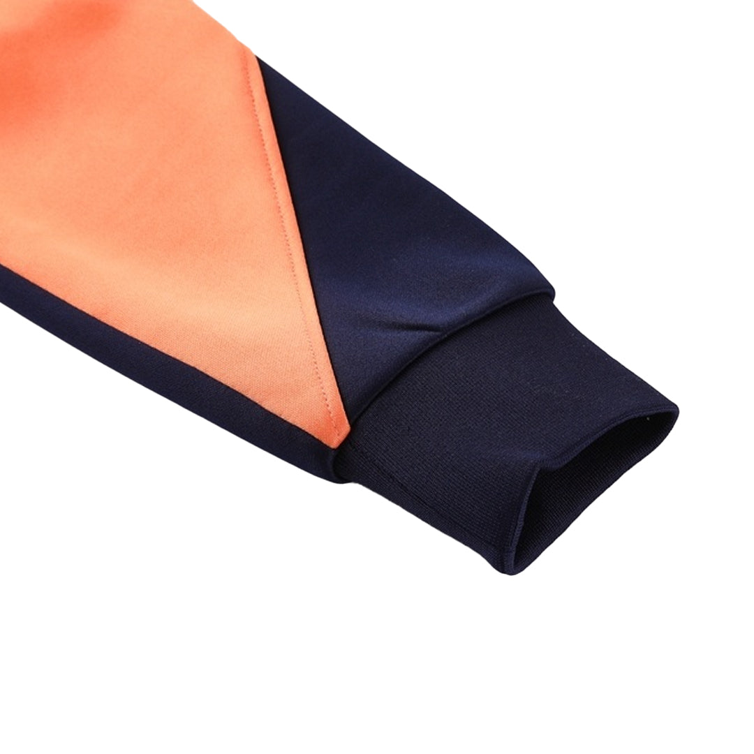 Kit de entrenamiento del Barcelona 25/26 (Chaqueta + Pantalón) Azul Marino y Naranja